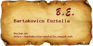 Bartakovics Esztella névjegykártya